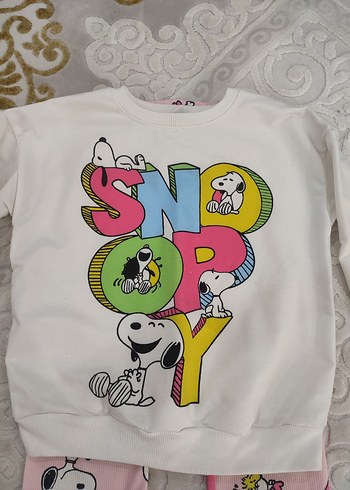 Kız Çocuk Renkli Baskılı Sweatshirt takım - Görsel 2