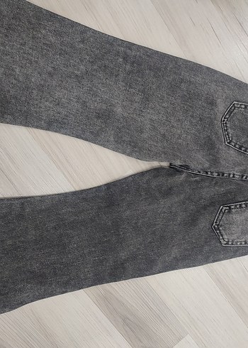 kız çocuk  Gri Kot Pantolon, Kemerli, Günlük - Görsel 3