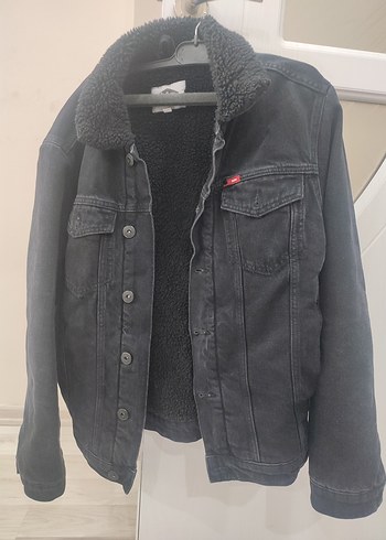 Düğmeli Siyah Denim Erkek Ceket - Görsel 13