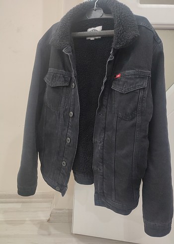 Düğmeli Siyah Denim Erkek Ceket - Görsel 11