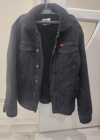 Düğmeli Siyah Denim Erkek Ceket - Görsel 10