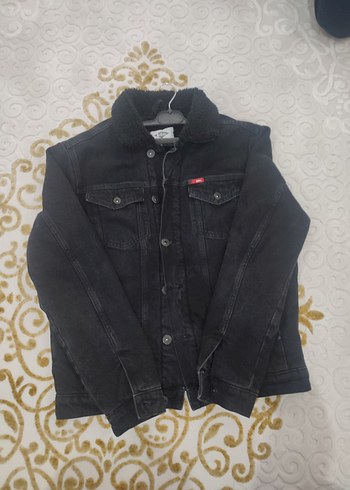 Düğmeli Siyah Denim Erkek Ceket - Görsel 5