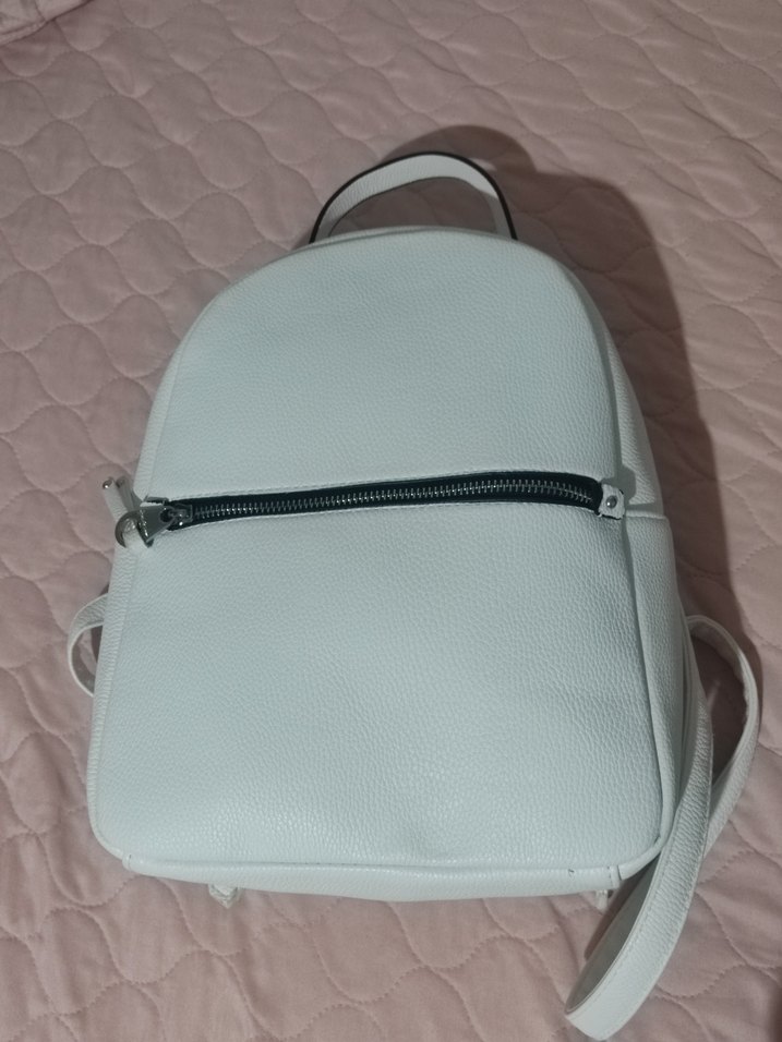 STRADİVARİUS Kadın Beyaz Deri Sırt Çantası - Görsel 3