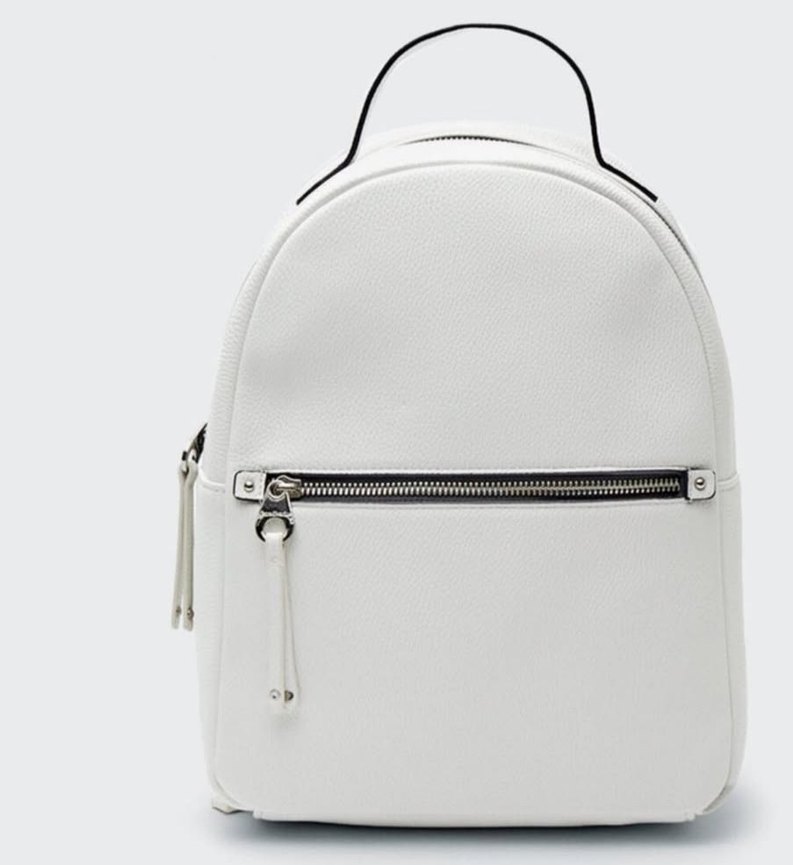 STRADİVARİUS Kadın Beyaz Deri Sırt Çantası - Görsel 2