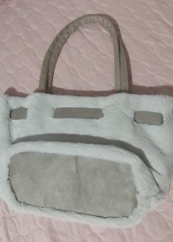 Beyaz Kürk Detaylı Kadın Omuz Çantası - Görsel 2