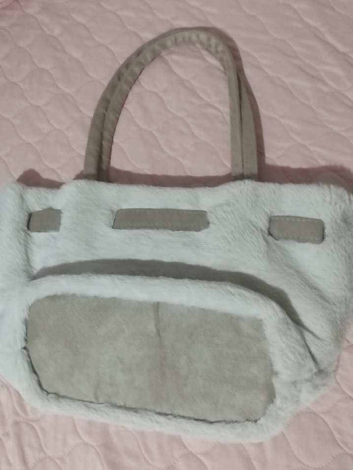 Beyaz Kürk Detaylı Kadın Omuz Çantası - Görsel 2