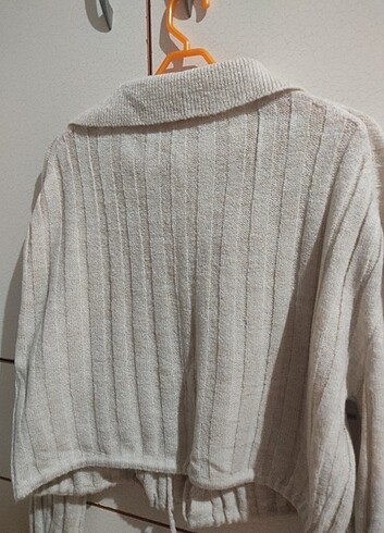 Trendyolmilla taş rengi bağlamalı hırka - Görsel 4