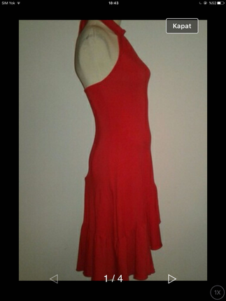 Diğer Kırmızı penye elbise 