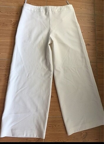Diğer Beyaz bol paça pantolon