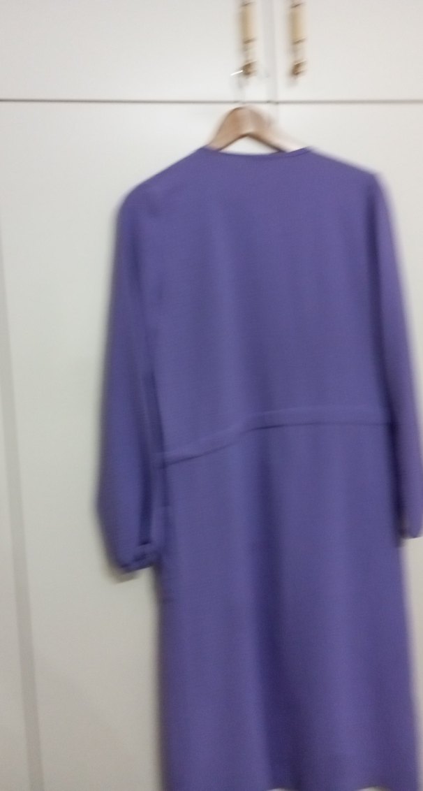 Kadın Mor Uzun Kollu Salaş  yelek - Görsel 3