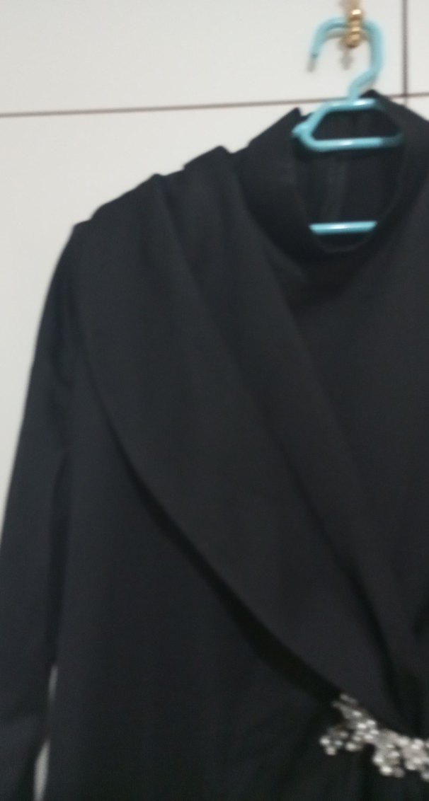 Uzun Kollu Siyah Minimalist Kadın Elbise - Görsel 3