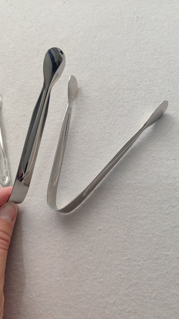 Gri Metal maşa 6 adet - Görsel 3