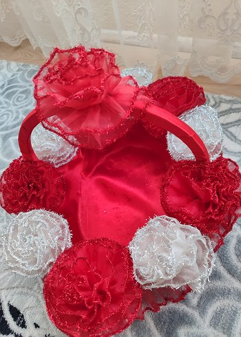 Kırmızı Fırfırlı Kına Sepeti - Görsel 5