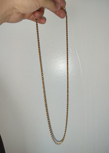 Altın Renkli Zincir Detaylı Midi Kolye - Görsel 6