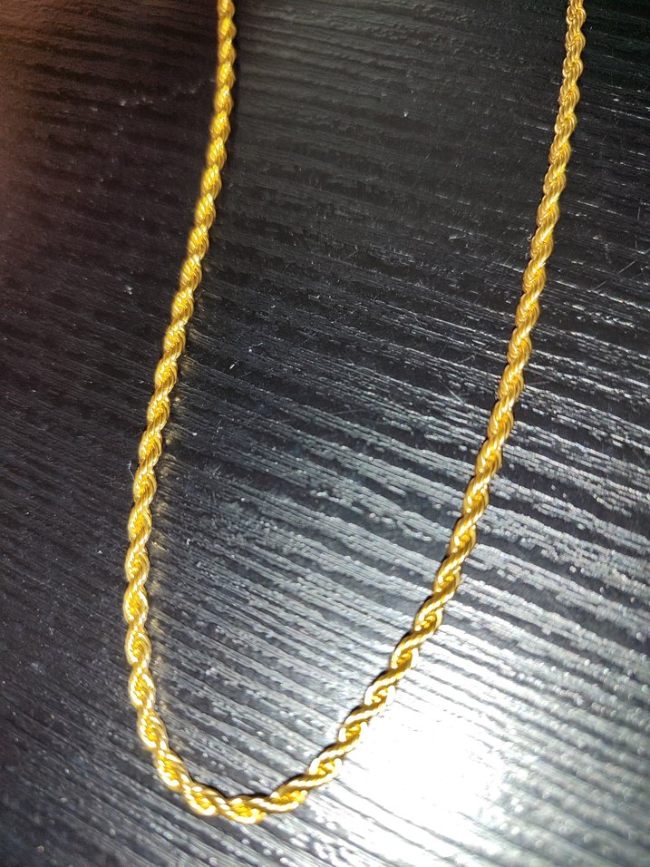 Altın Renkli Zincir Detaylı Midi Kolye - Görsel 4