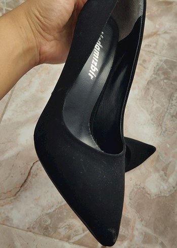 37 Beden Siyah Minimalist Stiletto Topuklu Kadın Ayakkabı