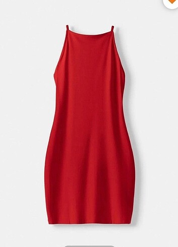 Bershka kırmızı elbise