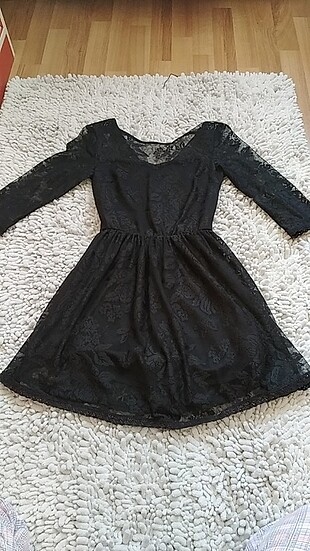 Bershka siyah kısa elbise
