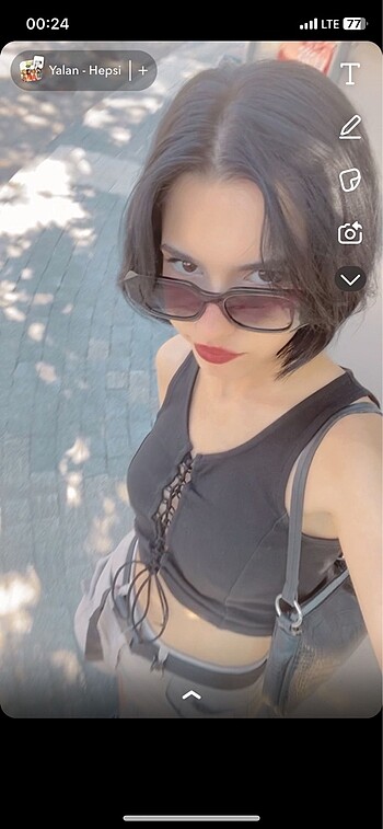 s Beden OXXO bağcıklı crop