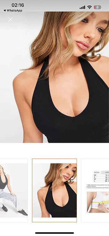Trendyol & Milla Siyah boyun askılı crop