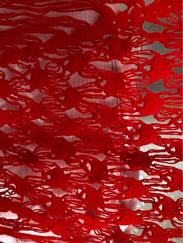  Beden kırmızı Renk Gerçek el yapımı örgü şal - Kırmızı
