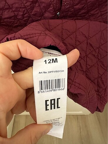 9-12 Ay Beden bordo Renk B&G store bordo kısa kollu