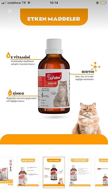  Beden Renk BioFeline Kedi Damlası