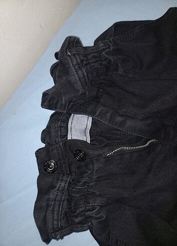 s Beden siyah Renk Beli Büzgülü Mom Jeans
