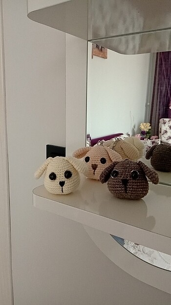Amigurumi köpek anahtarlık 
