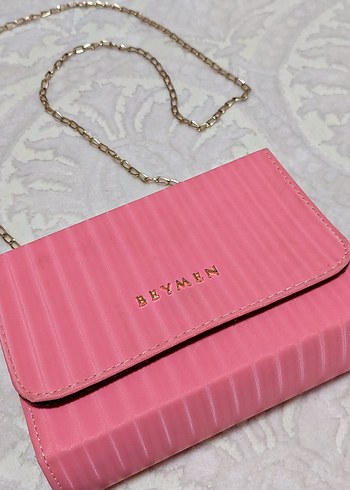 Beymen Zincir Detaylı Pembe Deri Kadın Çanta