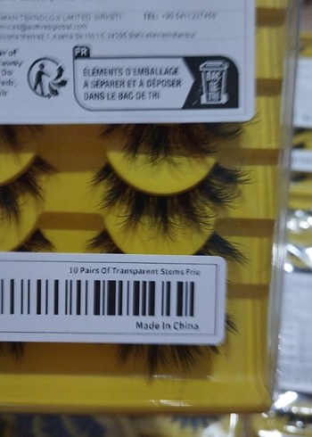 Sarı Kutuda Siyah Sahte Kirpik Seti - Görsel 2