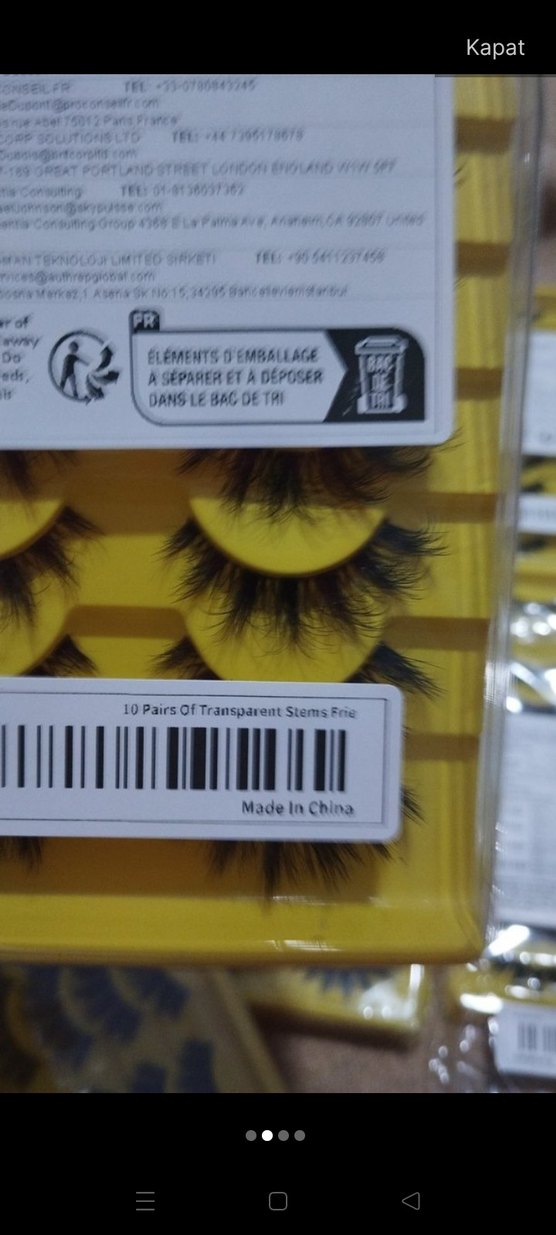 Sarı Kutuda Siyah Sahte Kirpik Seti - Görsel 2