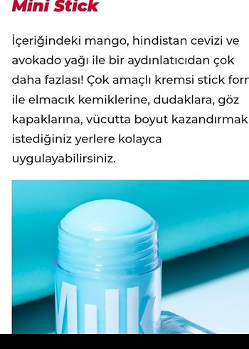 Mavi Mini Stick Çok Amaçlı Aydınlatıcı