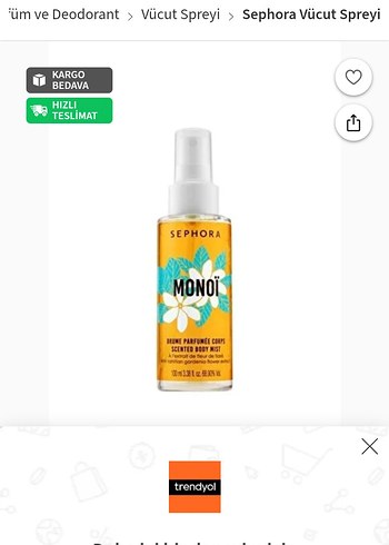 Sephora Monoi Kokulu Vücut Spreyi 100 ml