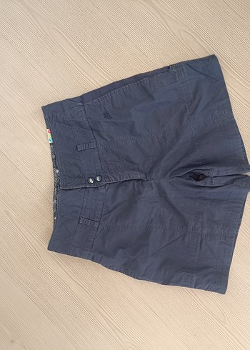 Düğmeli Lacivert Mini Kadın Şort - Görsel 6