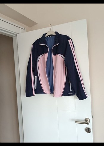 Fermuarlı Pembe Lacivert  eşofman takimi - Görsel 4