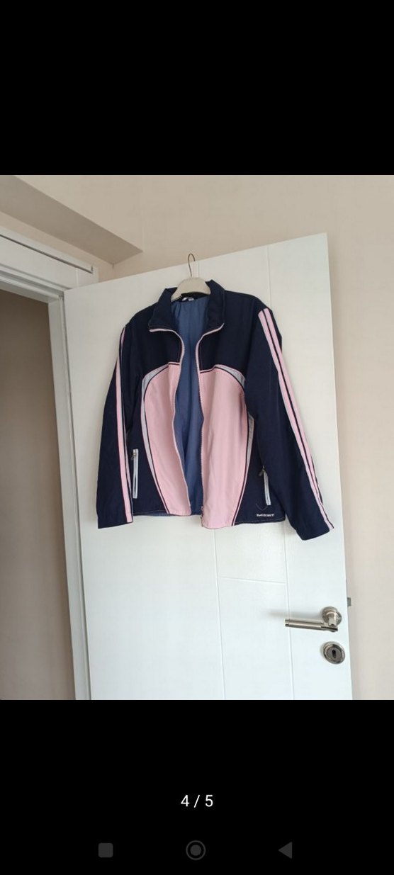 Fermuarlı Pembe Lacivert  eşofman takimi - Görsel 4