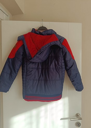 Koyu Kırmızı Fermuarlı Erkek Çocuk Mont - Görsel 2