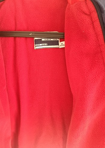 Koyu Kırmızı Fermuarlı Erkek Çocuk Mont - Görsel 4