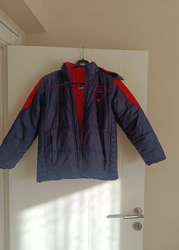 Koyu Kırmızı Fermuarlı Erkek Çocuk Mont - Görsel 3