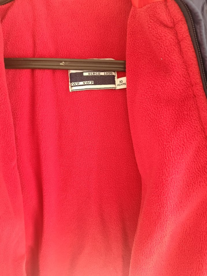 Koyu Kırmızı Fermuarlı Erkek Çocuk Mont - Görsel 4