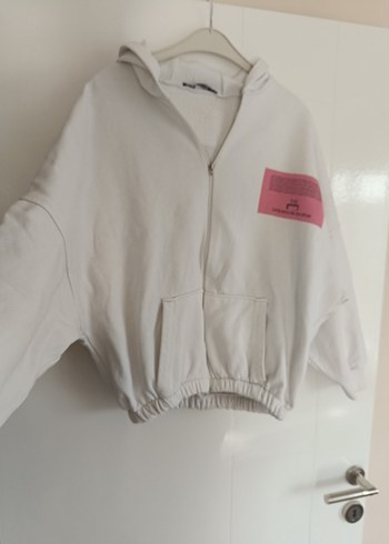 Gri Baskılı Kapüşonlu Kadın Sweatshirt - Görsel 4