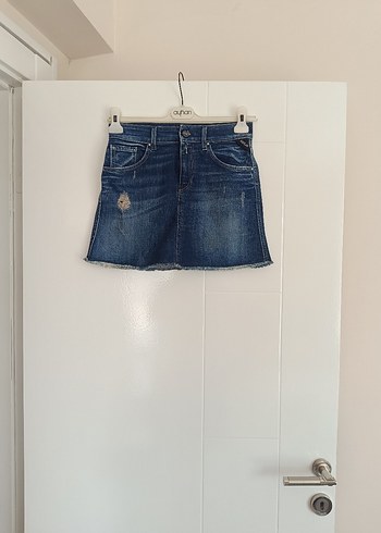 Replay Mavi Denim Mini Etek