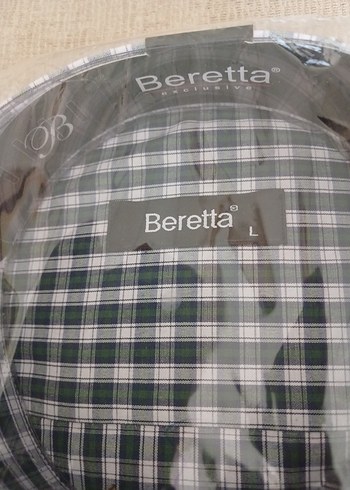 Diğer Beretta Gri Kareli Kısa Kollu Erkek Gömlek