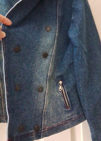 s Beden Kadın Mavi Denim Ceket