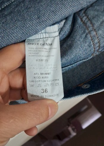 Kadın Mavi Denim Kısa Tulum - Görsel 3