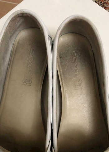 Beyaz Deri Kadın Dolgu Topuklu Babet - Görsel 3