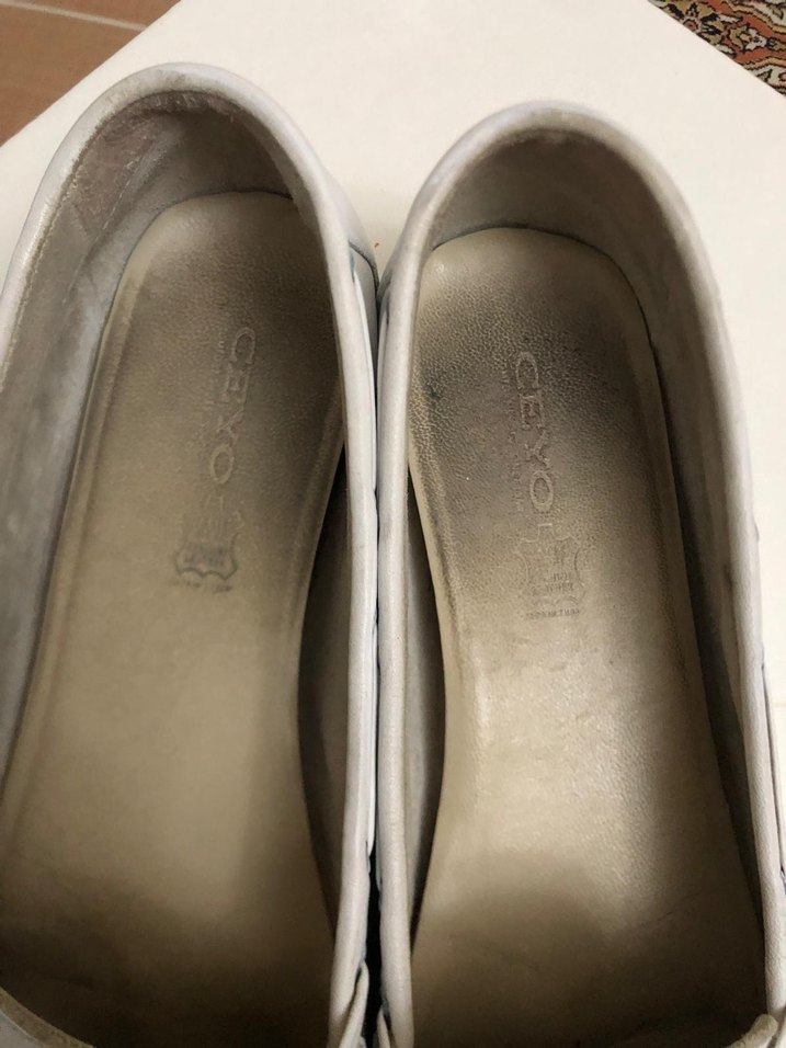 Beyaz Deri Kadın Dolgu Topuklu Babet - Görsel 3