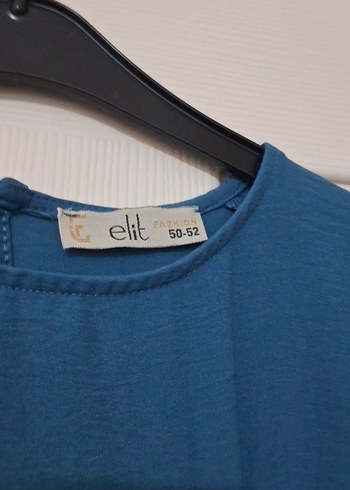 Mavi Midi Boy Fırfırlı Uzun Kollu Tunik - Görsel 2