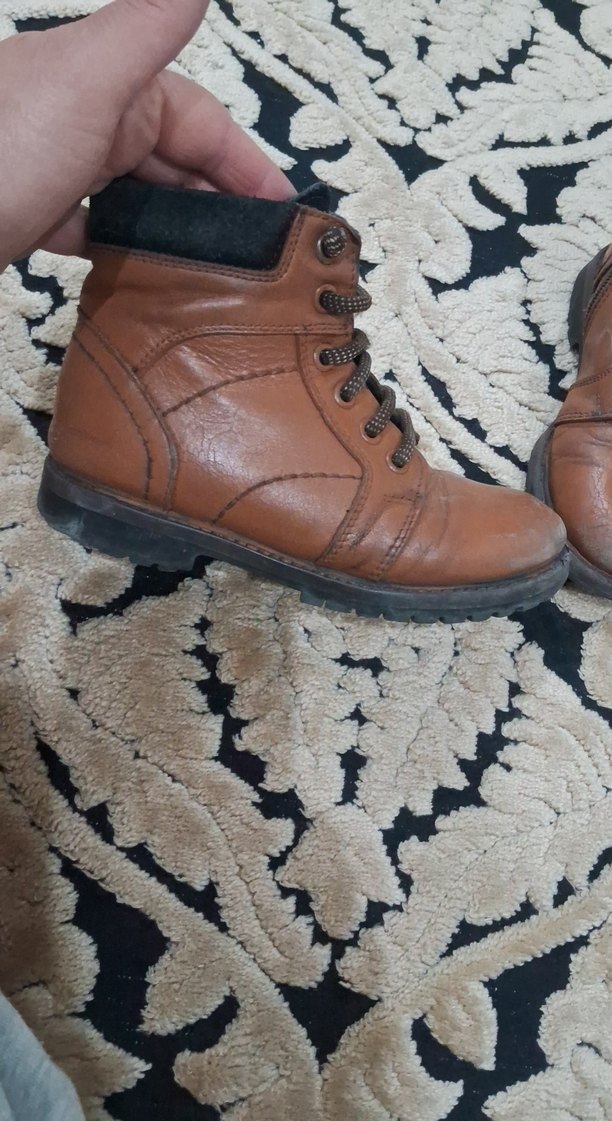 Kahverengi Deri Erkek Çocuk Botu - Görsel 2